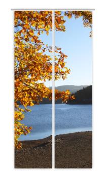 Herbst am See, Flächenvorhang 2er Set